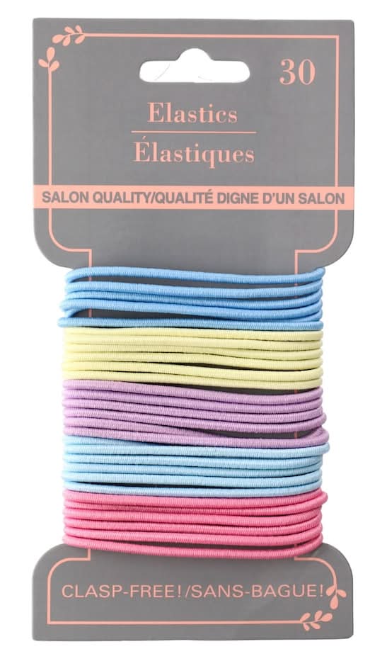 Children's Hair Elastics For Thin Hair Set, Assorted (30 ct)