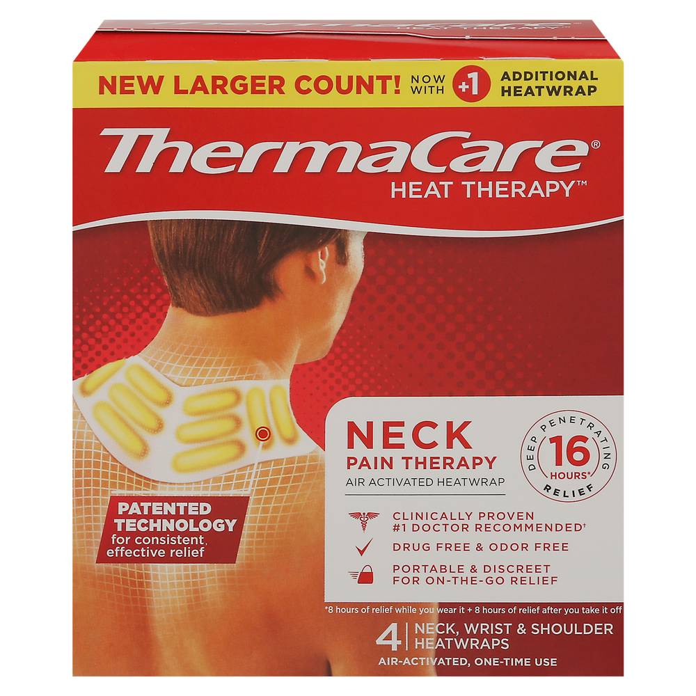 ThermaCare Neck Wrist & Shoulder Pain Relief Heatwraps (4 ct)