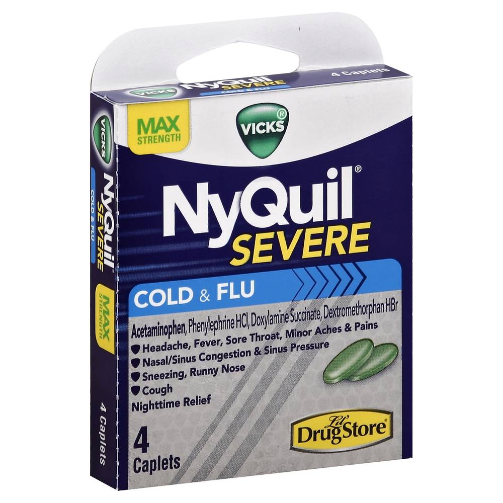 Vicks Nyquil Severe Cold & Flu Caplets (4 ct)