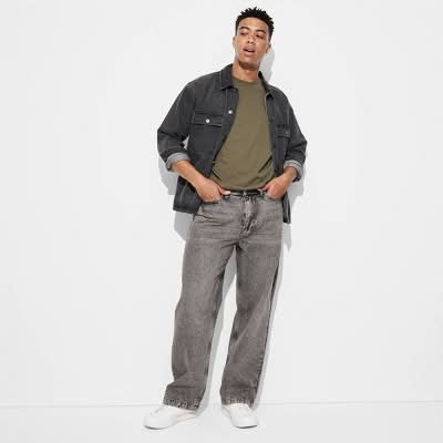 Original Use Baggy Fit Jeans, Men, 36x30, Black