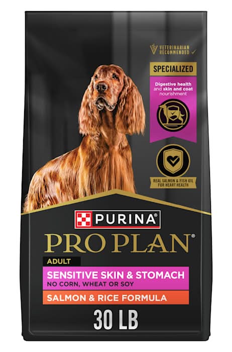 Purina Pro Plan Sensitive Skin and Stomach Salmon and Rice Formula Dog Food, 30 lbs.