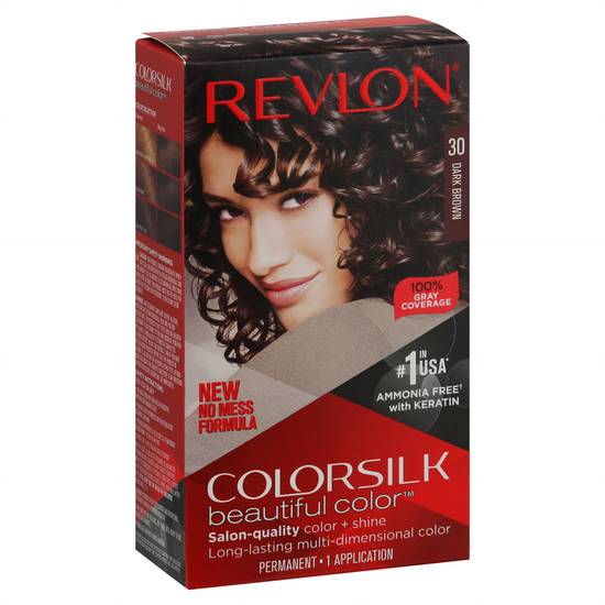 Revlon Colorsilk Permanent Dark Brown 30 Beautiful Hair Color