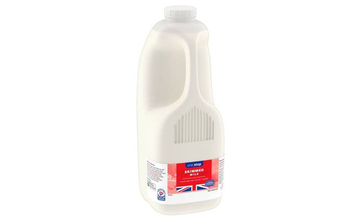 One Stop Skimmed Milk 2 litre / 3.5 pints (393873)