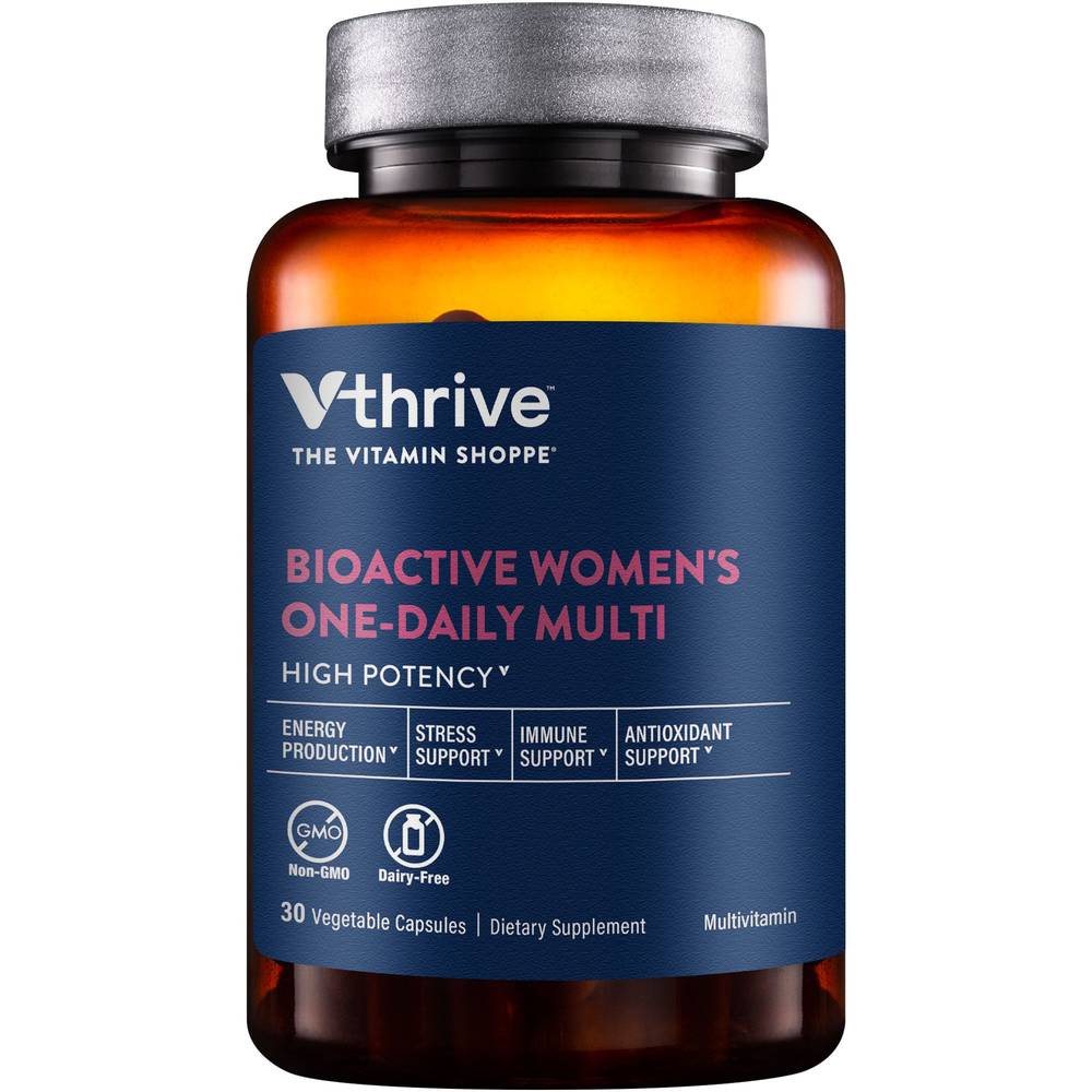 Once-Daily Bioactive Multivitamin For Women - Supports Energy Production & Stress (30 Vegetarian Capsules)