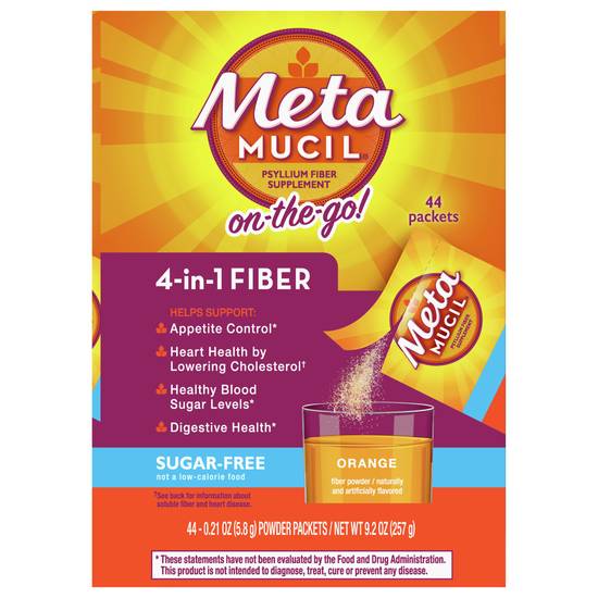 Metamucil Sugar-Free 4-in-1 Fiber Orange Psyllium Fiber Supplement