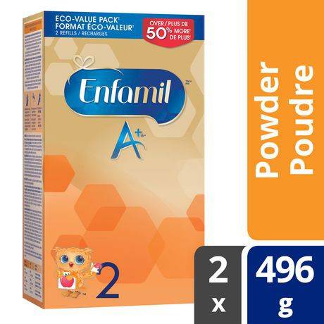 Enfamil A+ Powdered Baby Formula (496 g, 2 ct)