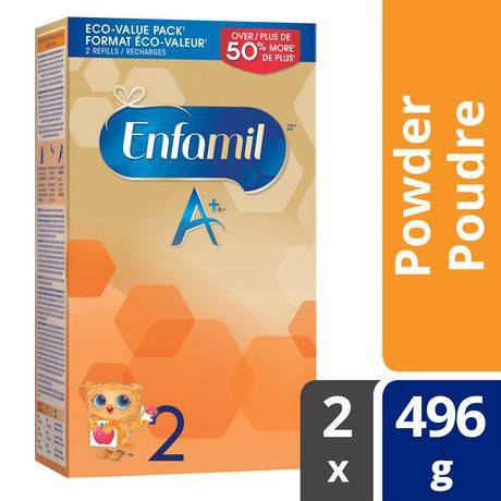 Enfamil A+ Powdered Baby Formula 2 (2 ct, 496 g)