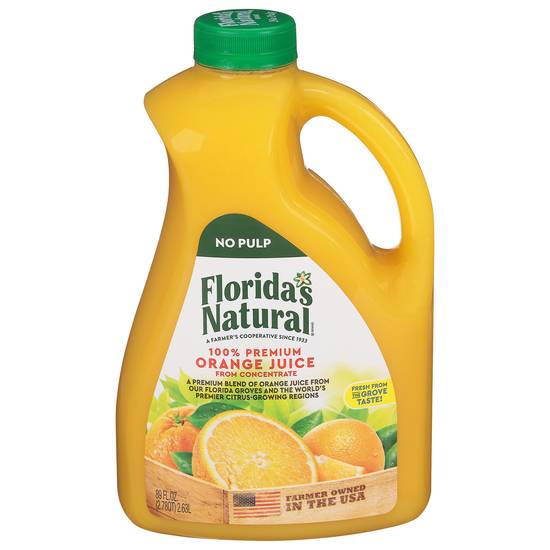 Florida's Natural 100% Premium No Pulp Orange Juice (89 fl oz)