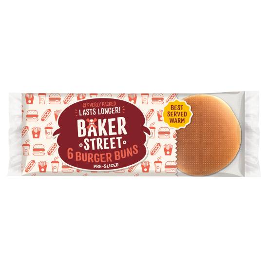 Baker Street Burger Buns Pre-Sliced