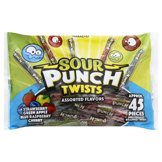 Sour Punch Assorted Twists Candy Pieces (45 ct)