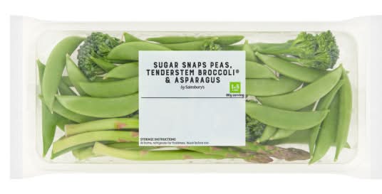 Sainsbury's Sugar Snaps Peas Tenderstem Broccoli & Asparagus (200g)