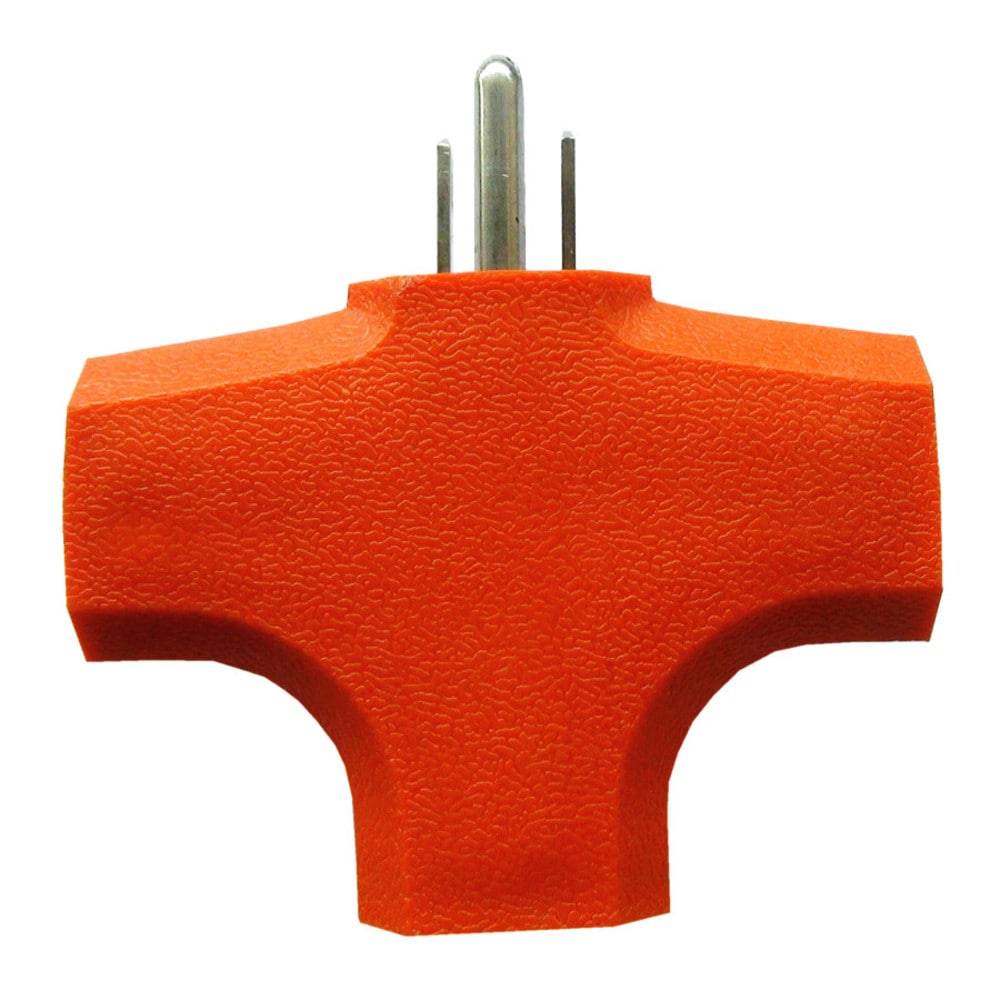 Project Source Adapter 15-Amp 3-wire Grounding Single To Triple Orange Basic Standard Adapter | 5508