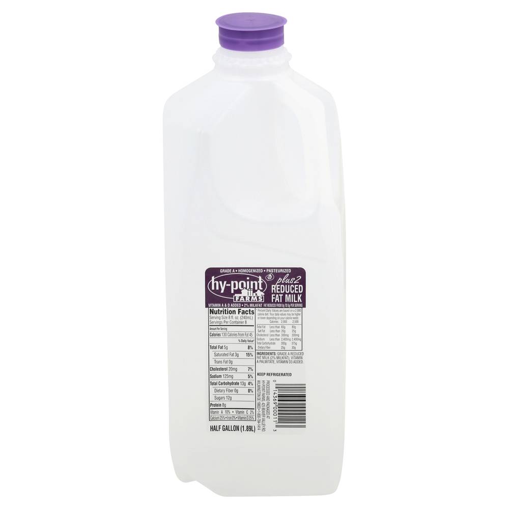 Hy-Point Farms Reduced Fat Milk (0.5 gal)