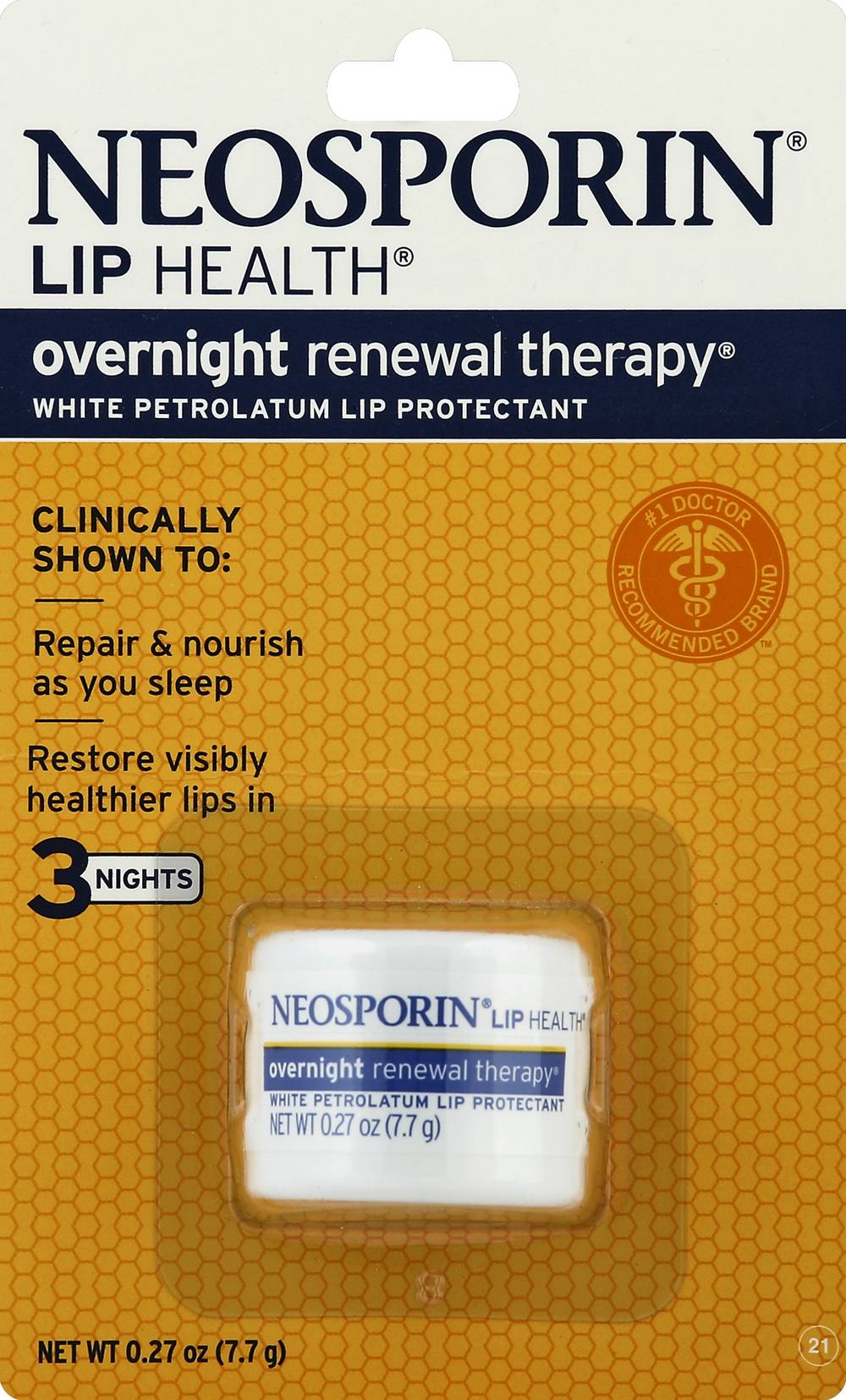 Neosporin Overnight Renewal Therapy White Petrolatum Lip Protectant (0.3 oz)