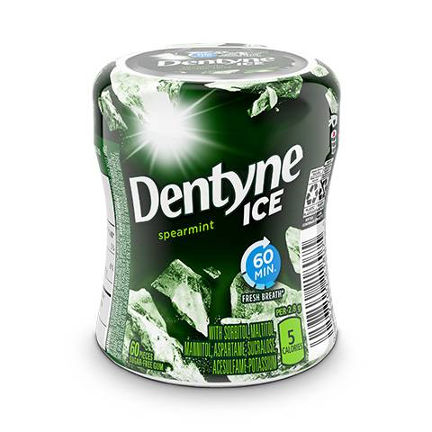 DENTYNE Ice Spearmint Gum Bottles - 60 pieces