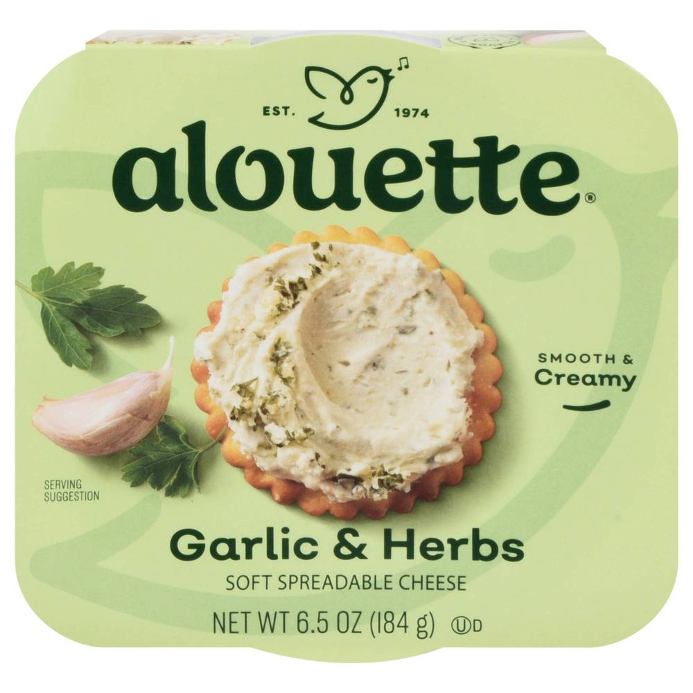 Alouette Soft Garlic & Herbs Cheese (6.5 oz)