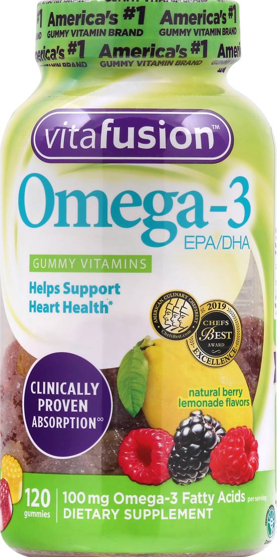 Vitafusion Berry Lemonade Flavor Omega-3 Vitamins (120 ct)