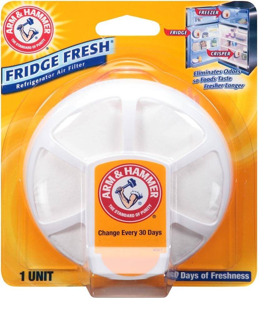 Arm & Hammer FRIDGE FRESH Odor Eliminator Cassette 4-oz Dispenser - Keeps Food Fresh, Exposes 2x More Baking Soda, Replacement Indicator | 3320001710