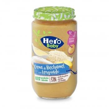 Tarrito de crema bechamel con lenguado desde 6 meses Hero Baby 235 g.