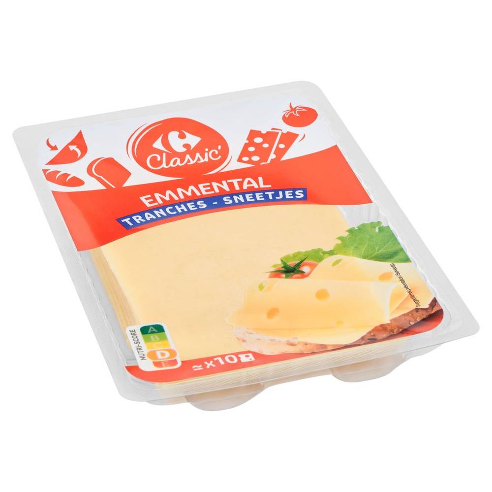 Carrefour Classic'' Emmental 10 Tranches 200 g