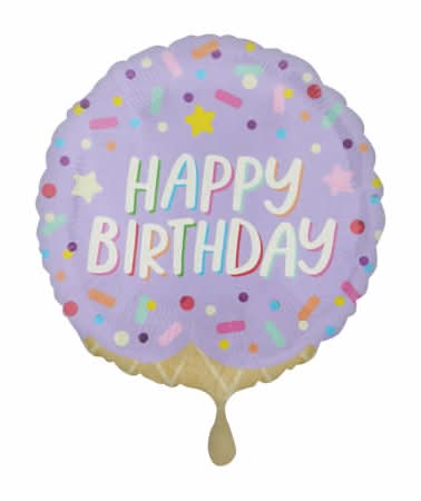 INFLATED Anagram® Happy Birthday Standard Balloon Ice Cream