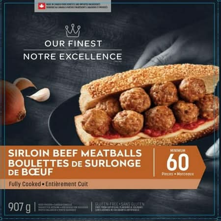 Our Finest Sirloin Beef Meatballs (907 g)