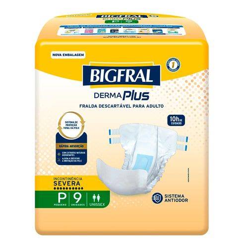 Bigfral · Fralda descartável para adultos derma plus p (9 un)