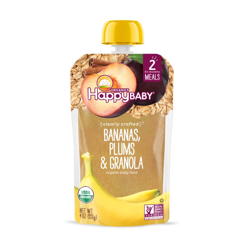 Happy Baby Organic Bananas Plums & Granola Stage 2 (4 oz)