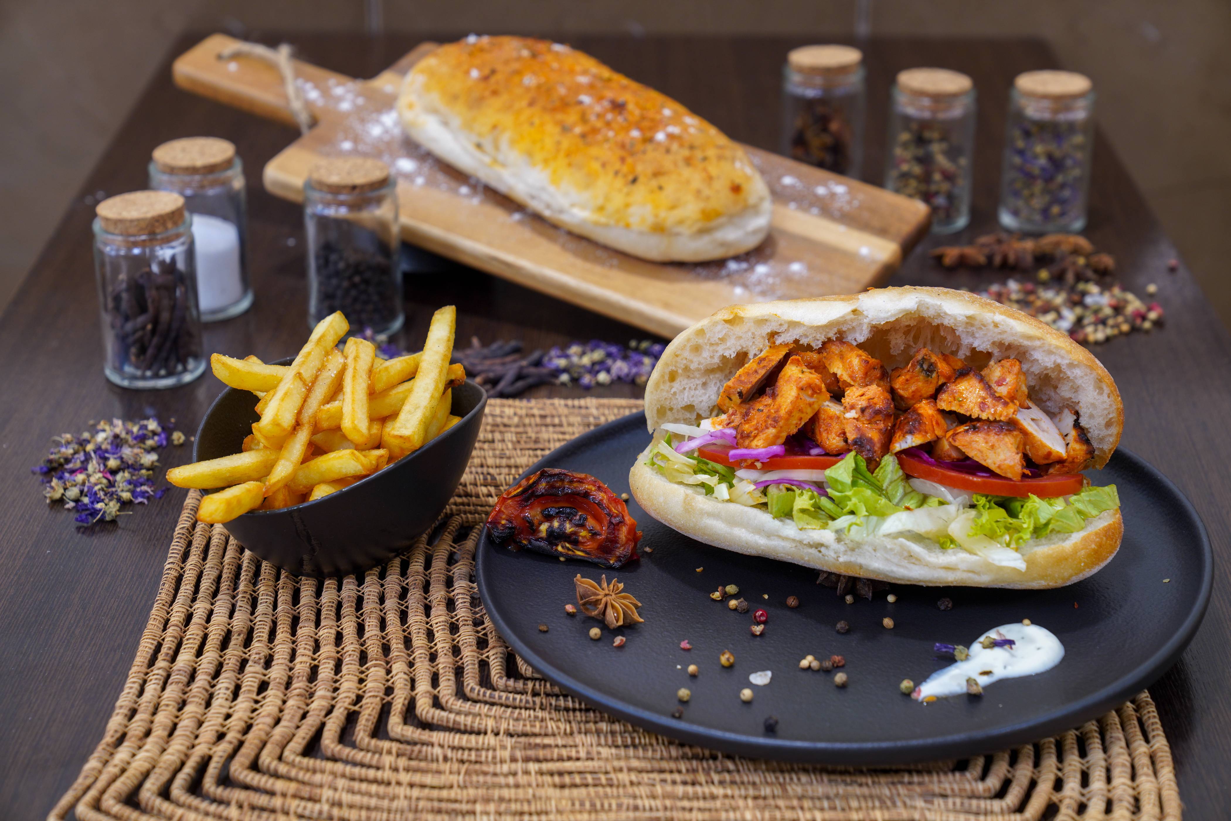 Menu sandwich poulet ----( T )