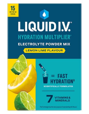 Liquid I.V. Lemon Lime, Hydration Multiplier Electrolyte Powder Mix (15 pack)
