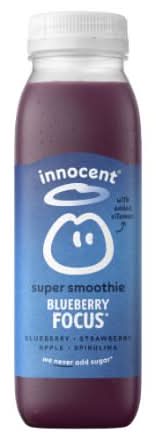 innocent Blueberry Strawberry Apple & Spirulina, Focus With Vitamins Super Smoothie (300ml)