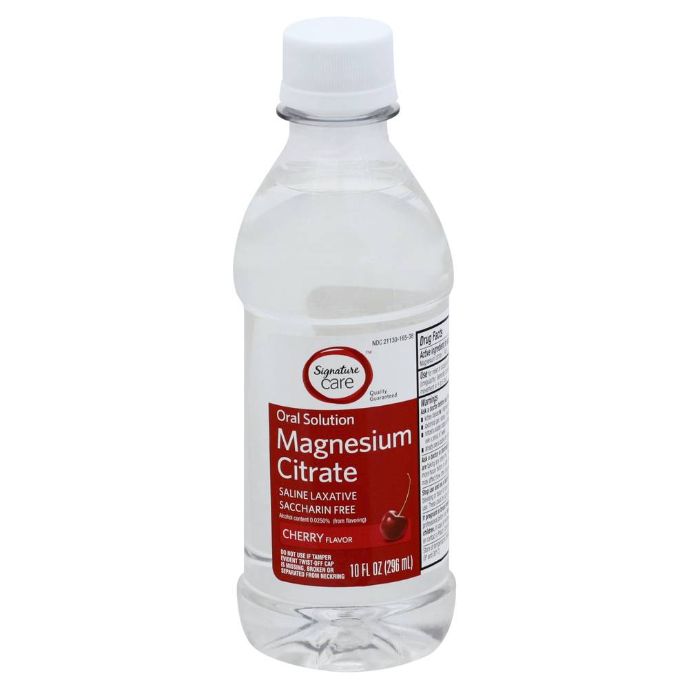 Signature Care Cherry Flavored Magnesium Citrate Oral Solution (10.4 oz)