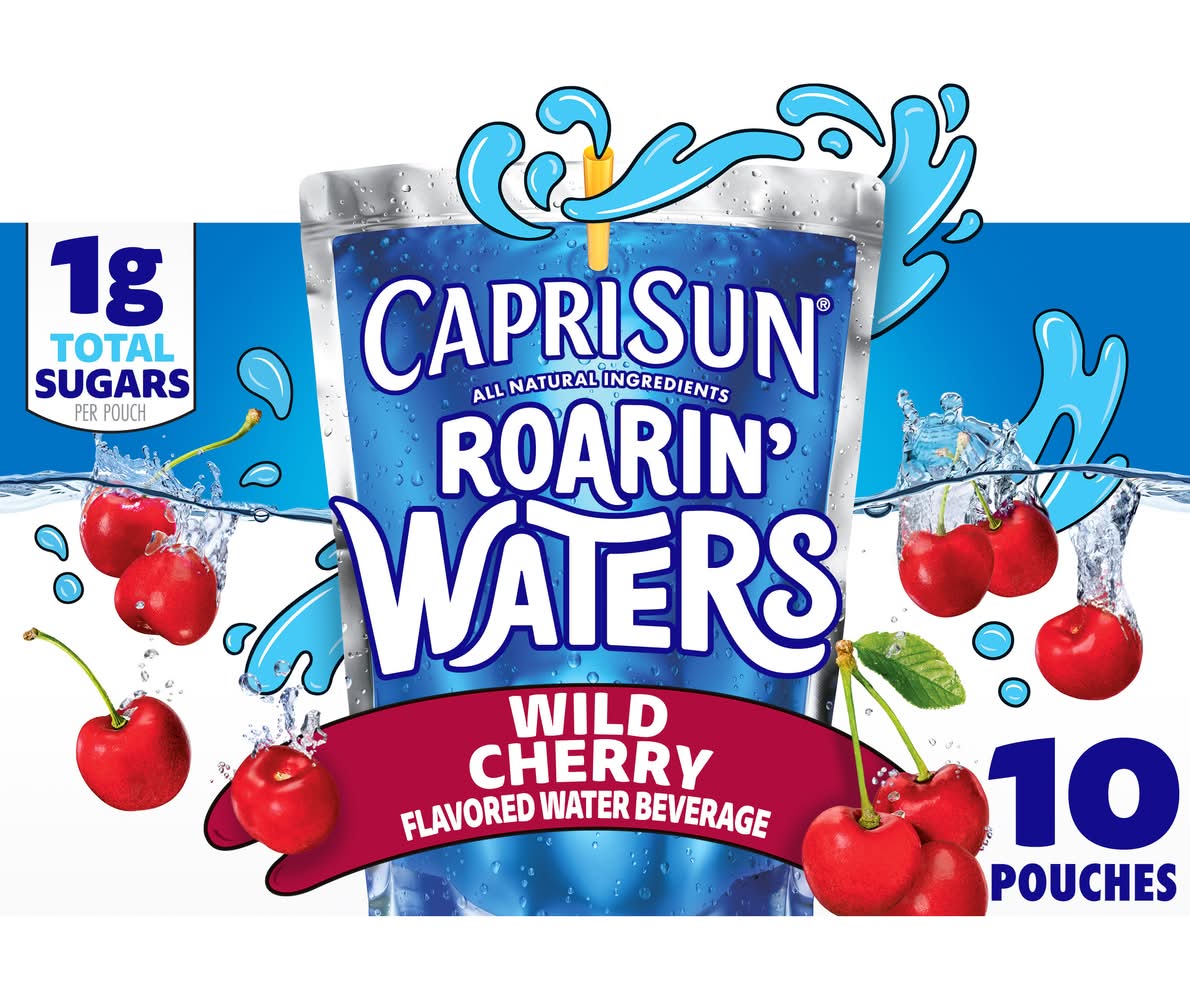 Capri Sun Roarin' Waters Pouches, Wild Cherry (10 x 6 fl oz)