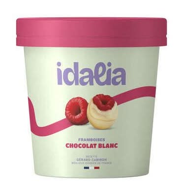 Idalia - Framboises surgelées enrobées, chocolat blanc (150g)