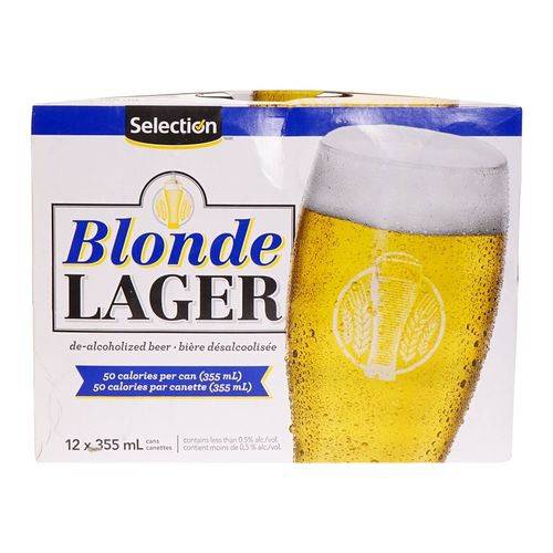 Selection lager .5% (250 g) - blonde lager de-alcoholized beer (12 x 355 ml)
