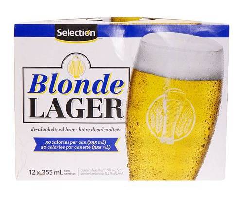 Selection Blonde Lager De-Alcoholized Beer (12 x 355 ml)