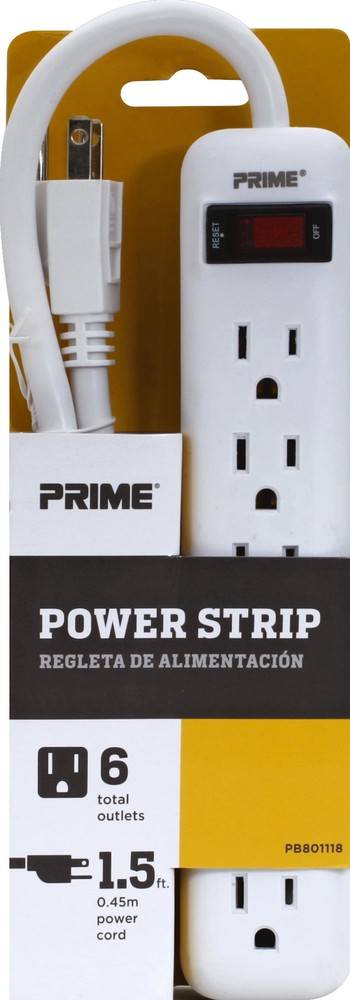 Prime 1.5 ft 6 Outlet Power Strip (1 strip)