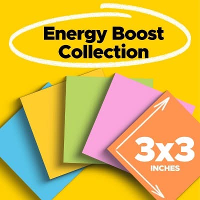 Post-It Super Sticky Notes, 3in x 3in, Multi (420 ct)