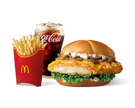 套餐-蕈菇主廚鷄腿堡 | Mushroom Crispy Chicken Burger Meal