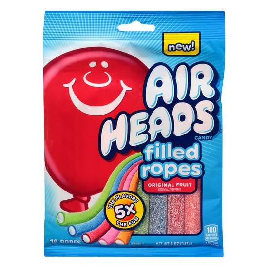Airheads Fruit Flavored Filled Ropes Candy (10 ct)