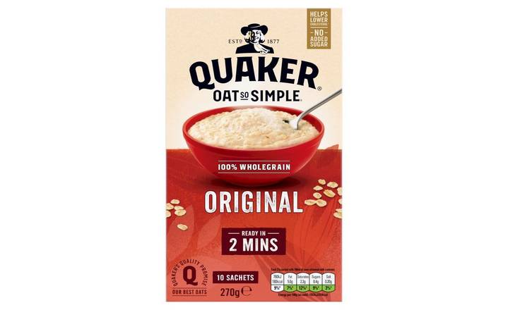 Quaker Oat So Simple Original Porridge 10 sachets (401386)