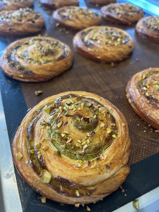 Pistachio escargot