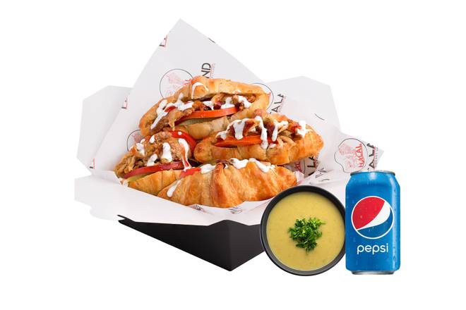 Pita Land shawarma Croissant With Chicken Combo