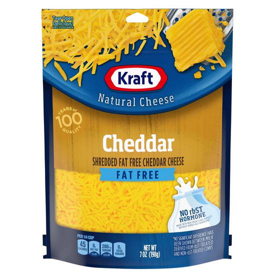 Kraft Shredded Fat Free Cheddar Cheese (7 oz)