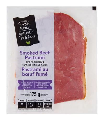 Your Fresh Market Smoked Beef Pastrami (175 g)