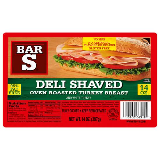 Bar-S Deli Shaved Oven Roasted Turkey Breast