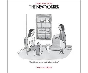 2025 Andrews McMeel Publishing Cartoons from The New Yorker 12 x 12 Monthly Wall Calendar, White/Black (9781524887001)