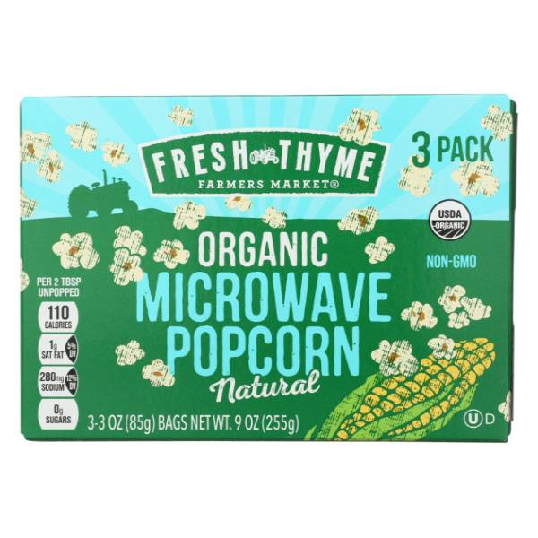 Fresh Thyme Organic Natural Microwave Popcorn