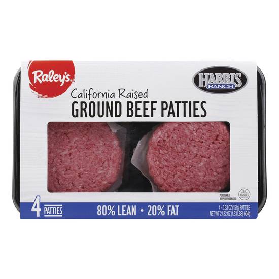 Raley's California Raised Ground Beef Patties