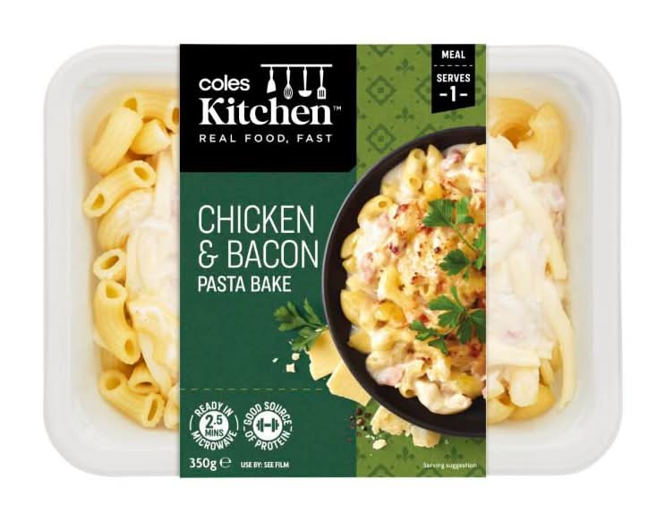 Coles Kitchen Chicken & Bacon Pasta Bake Meals (350g)